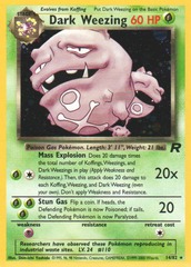 Dark Weezing - 14/82 - Holo Rare - Unlimited Edition